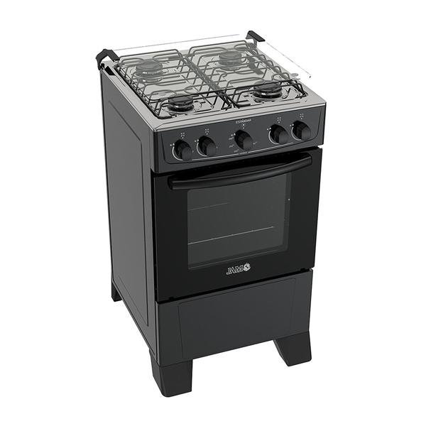 COCINA JAM ESTÁNDAR 4 HORNALLAS 50L - COLOR NEGRO